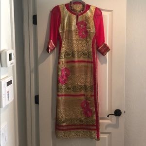 Pink Punjabi suit with pajami